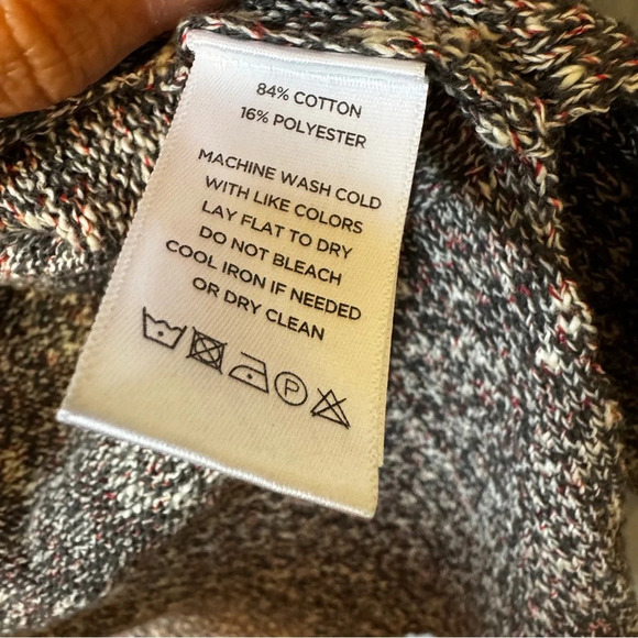 Lilla P Marled Slub Hooded Open Front Cardigan Size XS - Picture 5 of 12